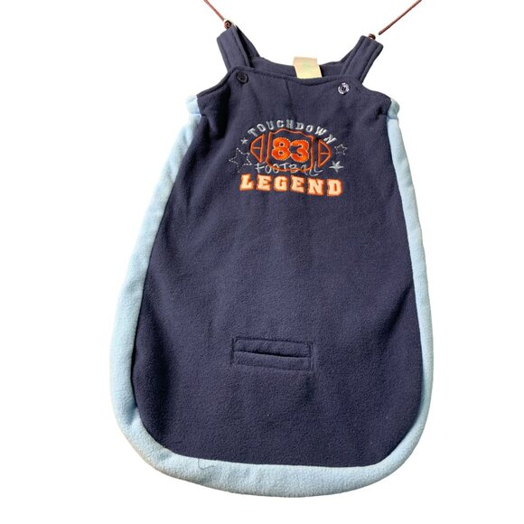 Okie Dokie Boys Infant Baby 3 6 months Fleece Bib Overall Sack Touchdown 83 Lege - Picture 1 of 6
